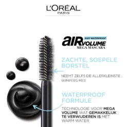 L'Oreal Lu0027Oréal Air Mega Volume Mascara 01 Black Waterproof -Cosmetica Promotiewinkel 1019296 4