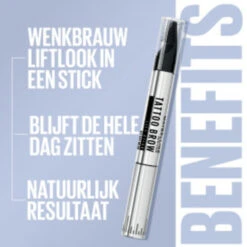 Maybelline Tattoo Brow Lift Stick Wenkbrauwpotlood Met Stylingborstel 05 Black Brown -Cosmetica Promotiewinkel 1037227 3