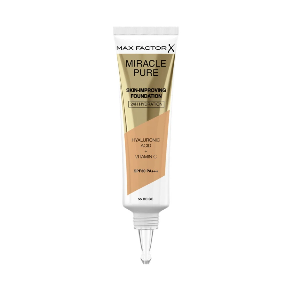 Max Factor Miracle Pure Foundation 055 Beige 4 Max Factor Miracle Pure Foundation 055 Beige - Afbeelding 2